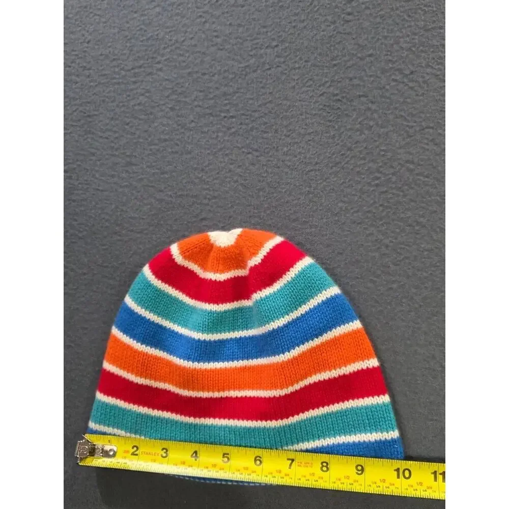 Invisible Nord KIDS 100% cashmere Hat Beanie Striped Multicolor Unisex A011003